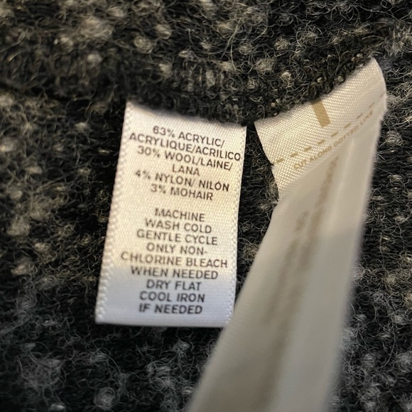 LOU & GRAY Women’s Gray Boucle Open Wool Blend Jacket - Size Small - Picture 8 of 11